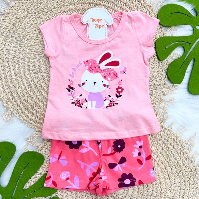Conj. Blusa Coelhinha Be Kind e Short - Rose e Rosa